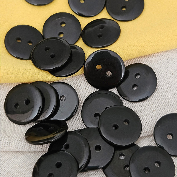 Изображение товара Набор пуговиц Sentex P-002-18/2 (20шт, черный глянцевый)