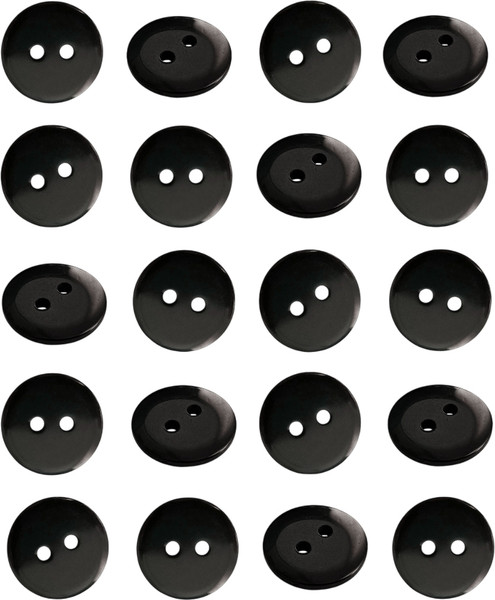 Изображение товара Набор пуговиц Sentex P-002-18/2 (20шт, черный глянцевый)