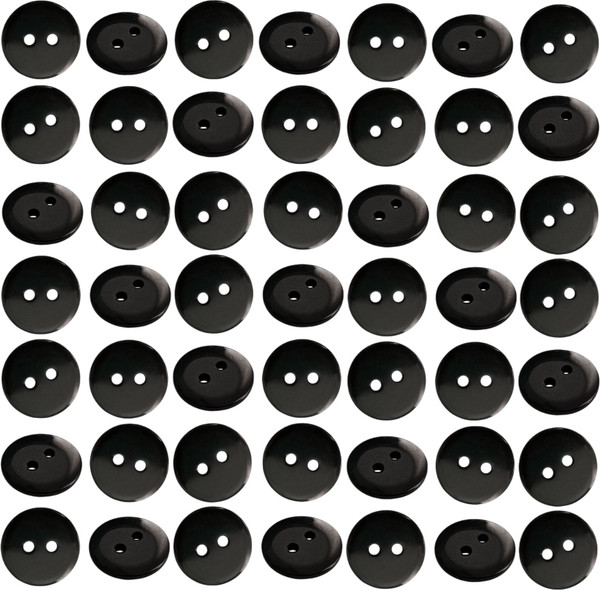 Изображение товара Набор пуговиц Sentex P-002-18/2 (50шт, черный глянцевый)