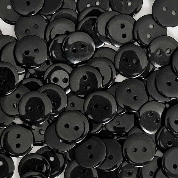 Изображение товара Набор пуговиц Sentex P-002-18/2 (50шт, черный глянцевый)