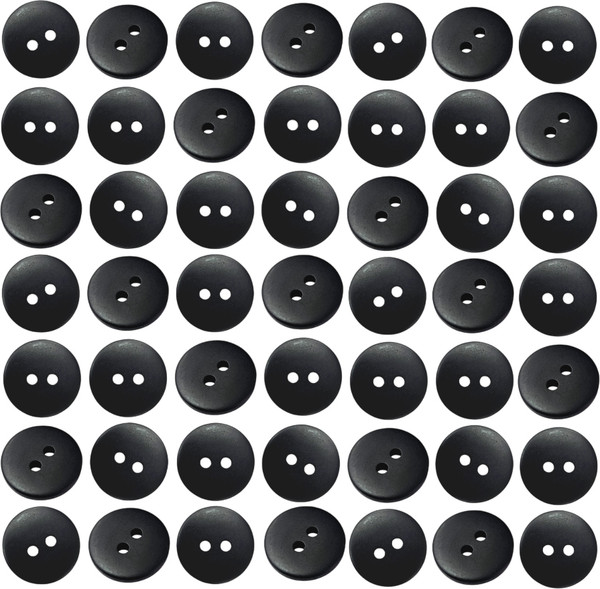 Изображение товара Набор пуговиц Sentex P-002-18/2 (50шт, черный матовый)