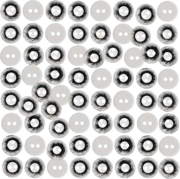 Изображение товара Набор пуговиц Sentex P-A1008 11.5/2 (100шт, белый/графит)