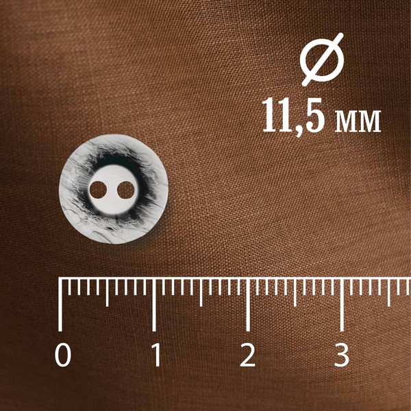 Изображение товара Набор пуговиц Sentex P-A1008 11.5/2 (100шт, белый/графит)