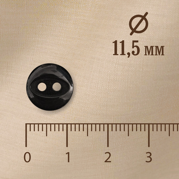 Изображение товара Набор пуговиц Sentex P-A1401 11.5/2 (100шт, черный)