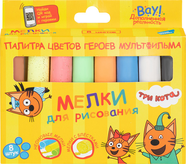 Изображение товара Набор мела канцелярского Три кота MLB08TK