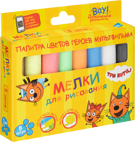 Изображение товара Набор мела канцелярского Три кота MLB08TK