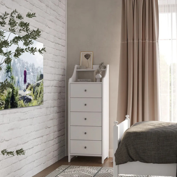 Изображение товара Комод ММЦ Вествик 5 (белый лак)