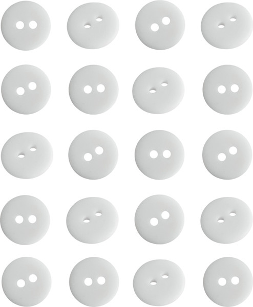 Изображение товара Набор пуговиц Sentex P-002-15/2 (20шт, белый матовый)