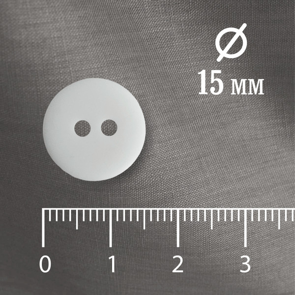 Изображение товара Набор пуговиц Sentex P-002-15/2 (20шт, белый матовый)