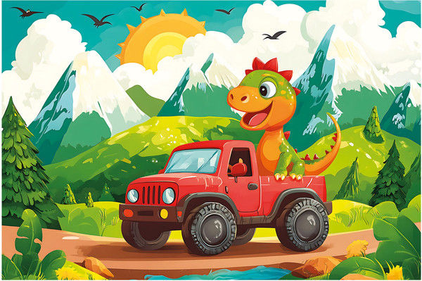 Изображение товара Развивающая игра Три совы Maxi Динозавр в грузовике / ПК24М_64383 (24эл)