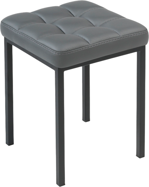 Изображение товара Табурет Woodville Байя (кожзам темно-серый/черный матовый)