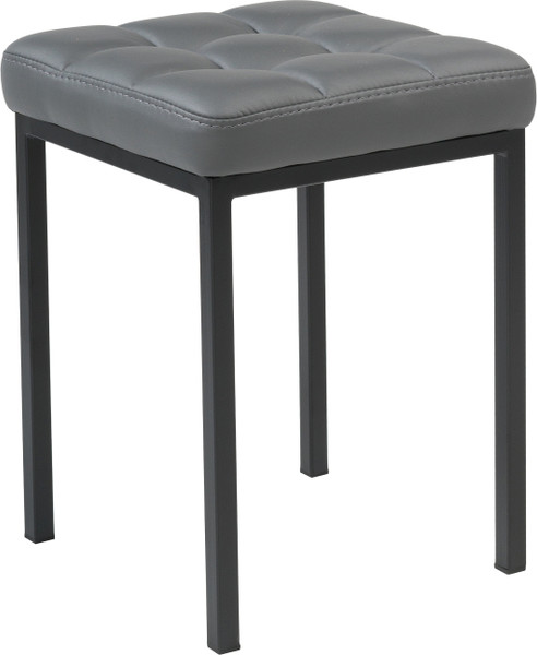 Изображение товара Табурет Woodville Байя (кожзам темно-серый/черный матовый)