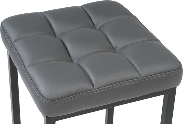 Изображение товара Табурет Woodville Байя (кожзам темно-серый/черный матовый)