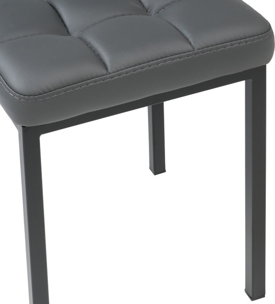 Изображение товара Табурет Woodville Байя (кожзам темно-серый/черный матовый)