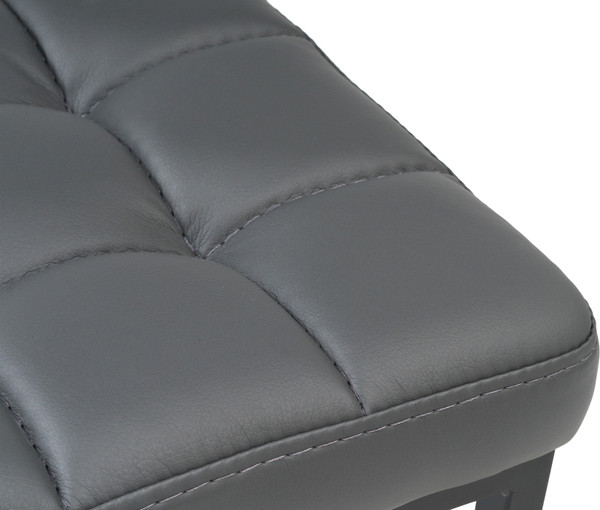 Изображение товара Табурет Woodville Байя (кожзам темно-серый/черный матовый)