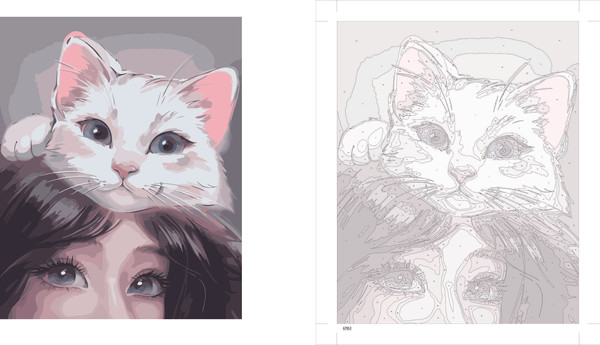 Изображение товара Картина по номерам Феникс+ Кошачьи нежности / 67953