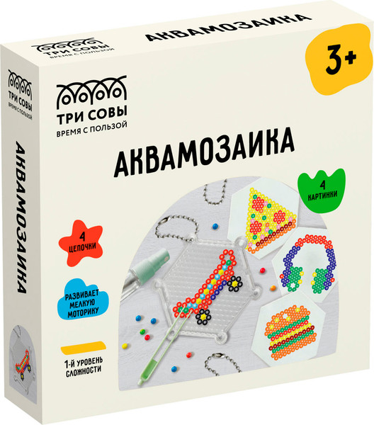 Изображение товара Развивающая игра Три совы Аквамозаика Главный герой / AQB_54288