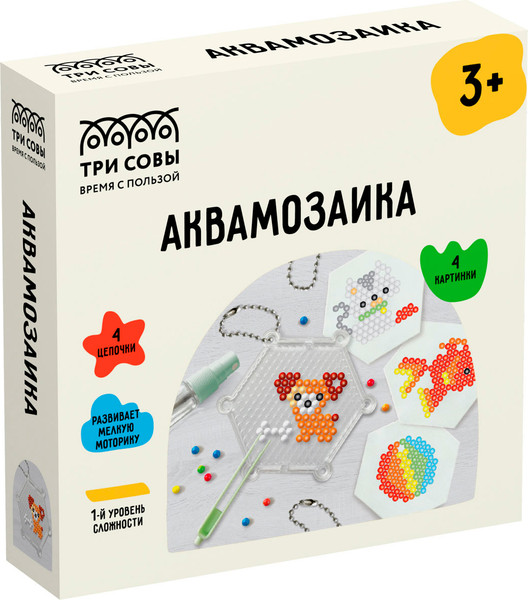 Изображение товара Развивающая игра Три совы Аквамозаика Домашние питомцы / AQB_54277