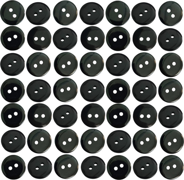 Изображение товара Набор пуговиц Sentex P-002-15/2 (50шт, черный глянцевый)