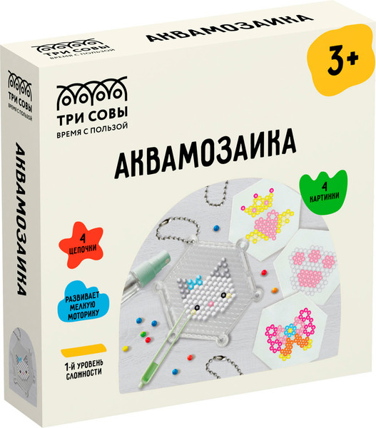 Изображение товара Развивающая игра Три совы Аквамозаика Котенок / AQB_54283