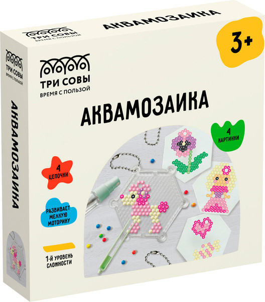 Изображение товара Развивающая игра Три совы Аквамозаика Принцесса / AQB_54287