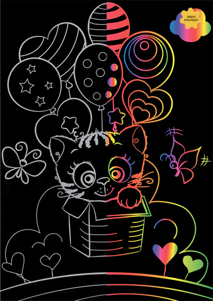 Изображение товара Гравюра Три совы Котик в коробке / GA4_49936