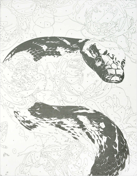 Изображение товара Картина по номерам Феникс+ Змея в цветах / 67973