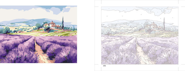 Изображение товара Картина по номерам Феникс+ Лавандовое поле / 67935