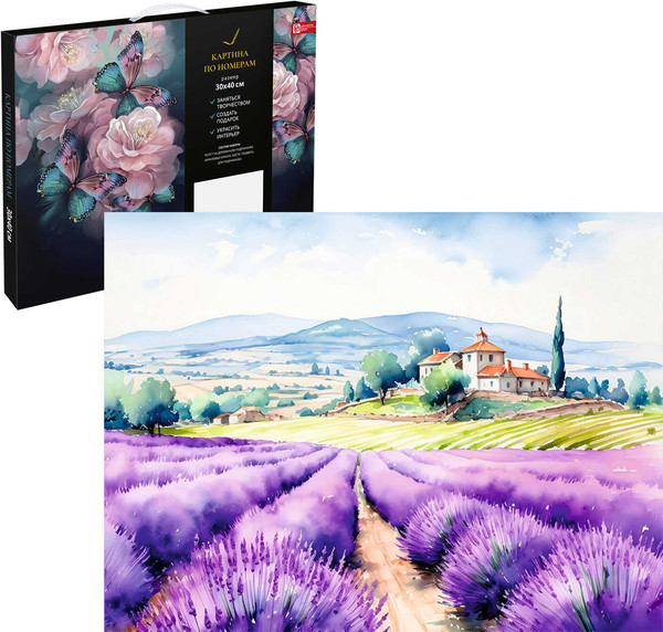 Изображение товара Картина по номерам Феникс+ Лавандовое поле / 67935