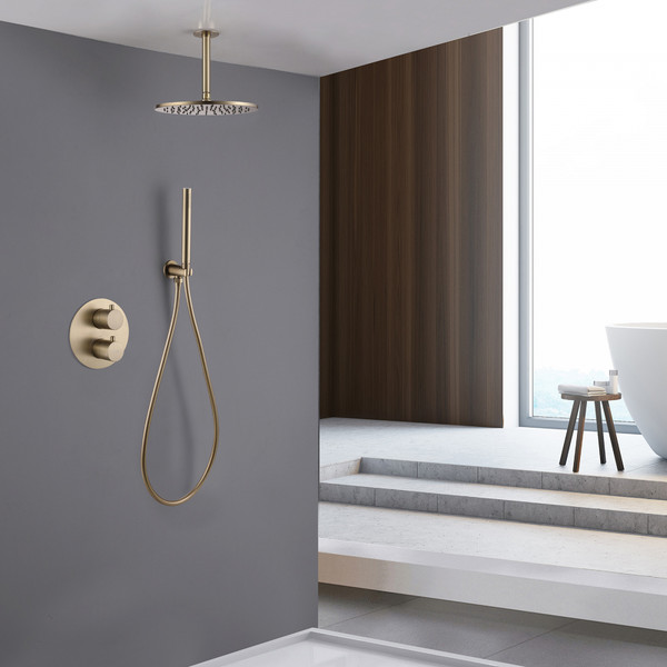 Изображение товара Душевая система со смесителем Abber Wasser Kreis AF8121G (золото матовое)