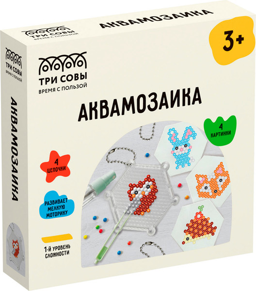 Изображение товара Развивающая игра Три совы Аквамозаика Обитатели леса / AQB_54278