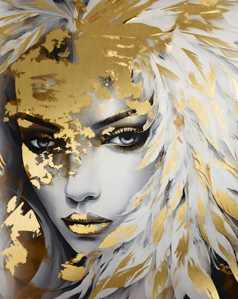 Изображение товара Картина по номерам Феникс+ Девушка в перьях / 67980