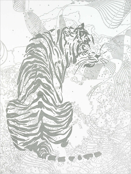 Изображение товара Картина по номерам Феникс+ Золотой тигр / 67969