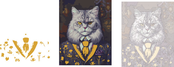 Изображение товара Картина по номерам Феникс+ Кот-аристократ / 67985