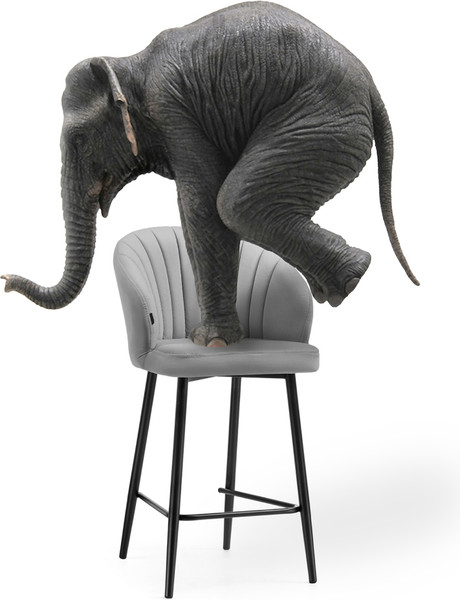 Изображение товара Стул барный Woodville Бэнбу полубарный (Velutto 05/черный)