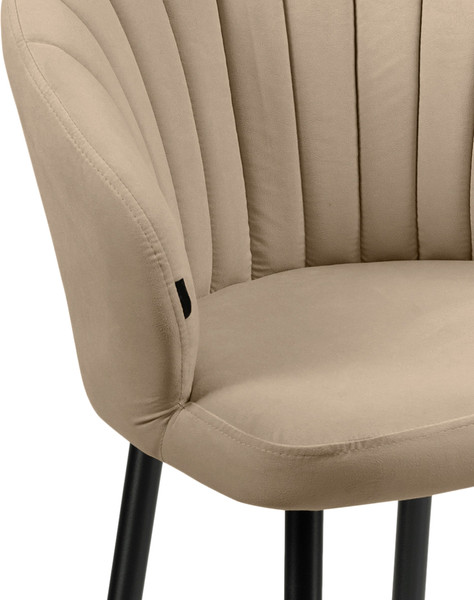 Изображение товара Стул барный Woodville Бэнбу полубарный (Velutto 05/черный)