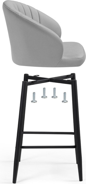 Изображение товара Стул барный Woodville Бэнбу полубарный (Velutto 05/черный)