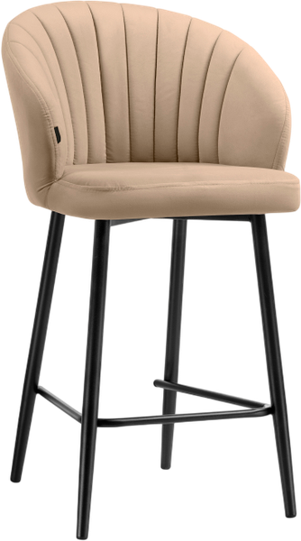 Изображение товара Стул барный Woodville Бэнбу полубарный (Velutto 05/черный)