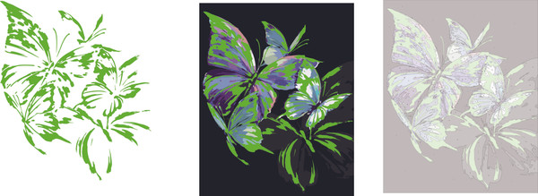 Изображение товара Картина по номерам Феникс+ Бабочки / 67988