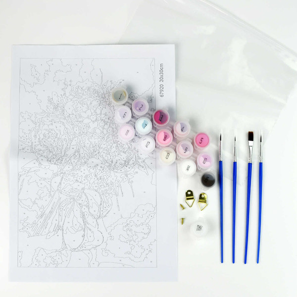 Изображение товара Картина по номерам Феникс+ Девушка с барсом / 67916