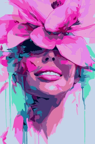 Изображение товара Картина по номерам Феникс+ Девушка-цветок / 67919