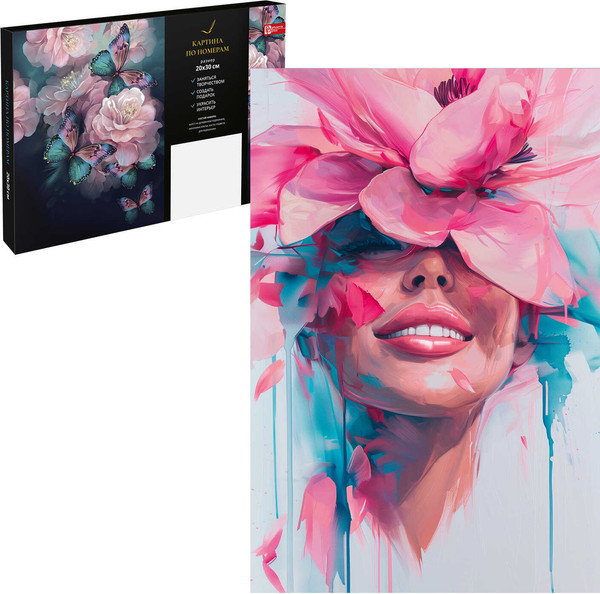 Изображение товара Картина по номерам Феникс+ Девушка-цветок / 67919
