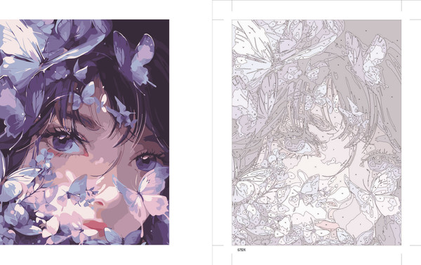 Изображение товара Картина по номерам Феникс+ Девушка с бабочками / 67924