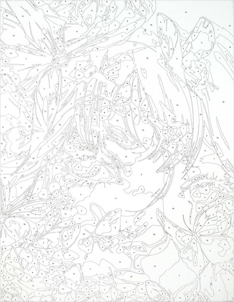 Изображение товара Картина по номерам Феникс+ Девушка с бабочками / 67924