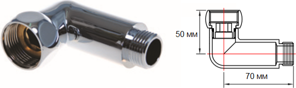 Изображение товара Американка Luxon 3/4"x1/2" г/ш Ral 9016 (белый)