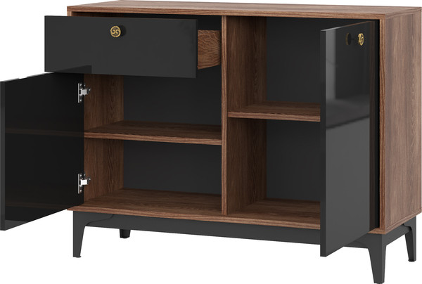 Изображение товара Тумба НК Мебель Brass KM-3 (черный глянец)