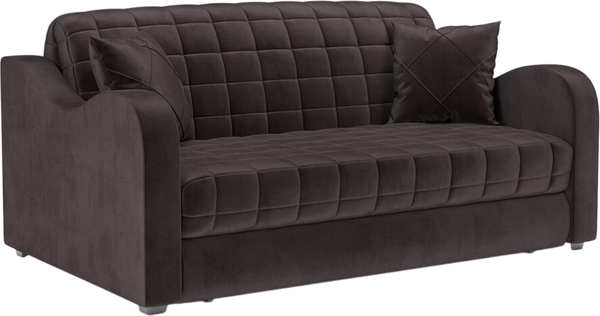 Изображение товара Диван Mebel-Ars Аккордеон Барон №4 НПБ 155x200 (бархат шоколадный Star Velvet 60 Coffee)