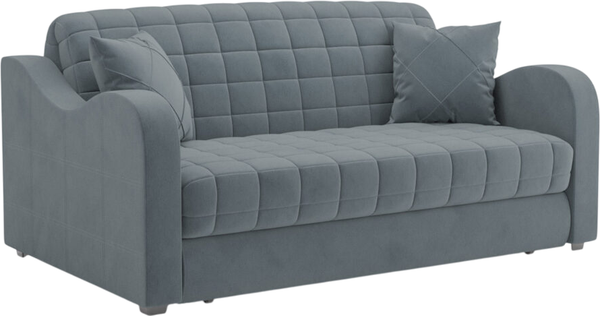 Изображение товара Диван Mebel-Ars Аккордеон Барон №4 НПБ 155x200 (велюр серый/синий HB-178/26)