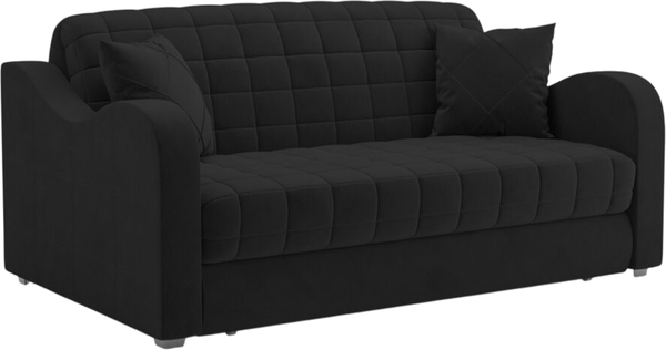 Изображение товара Диван Mebel-Ars Аккордеон Барон №4 НПБ 155x200 (велюр черный HB-178/17)