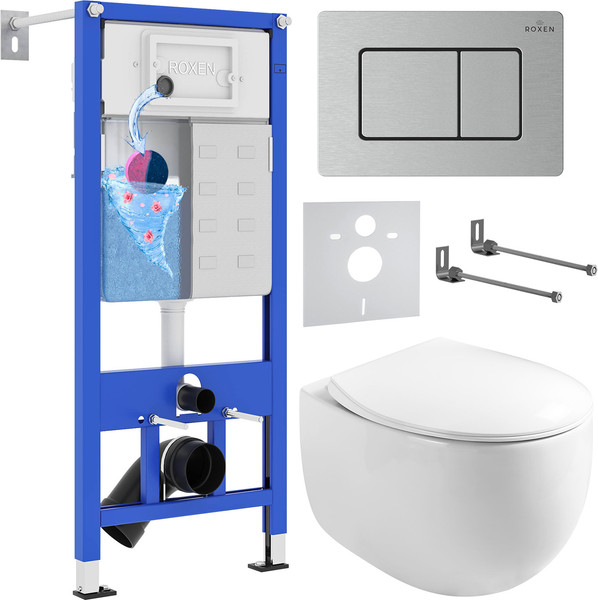 Изображение товара Инсталляция с унитазом подвесным Roxen StounFix Dual Fresh 968442